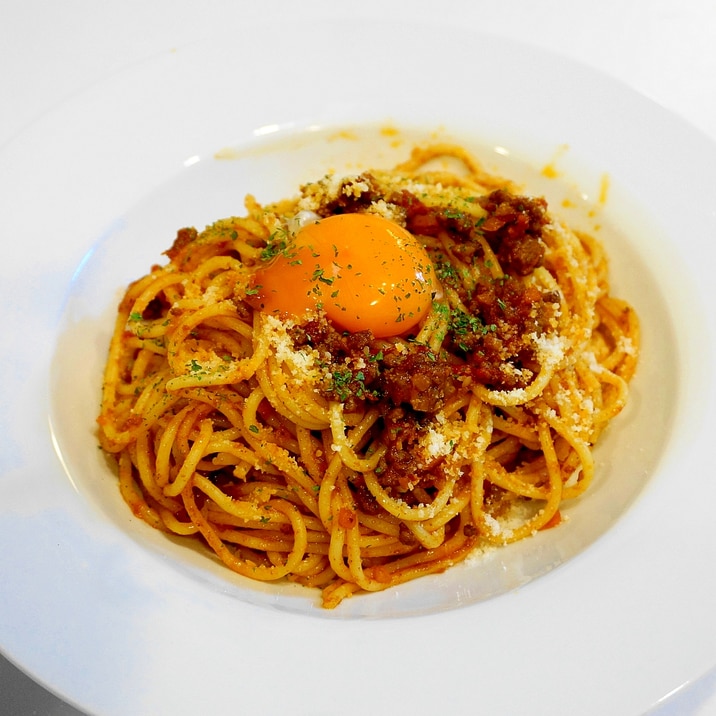 残ったキーマカレーをリメイク!ドライカレーパスタ